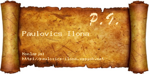 Paulovics Ilona névjegykártya