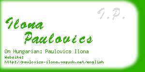 ilona paulovics business card